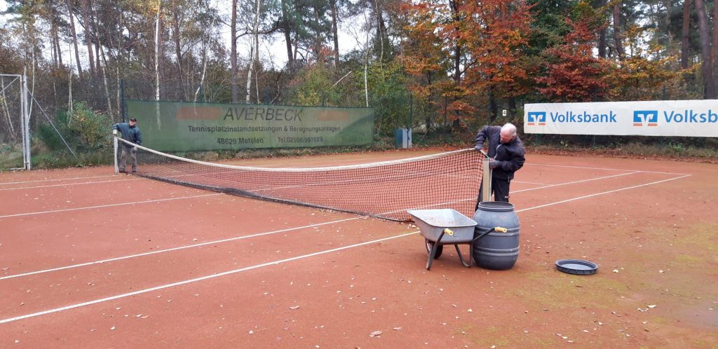 Tennissaisonende 2021 -Die Netze werden abgebaut 